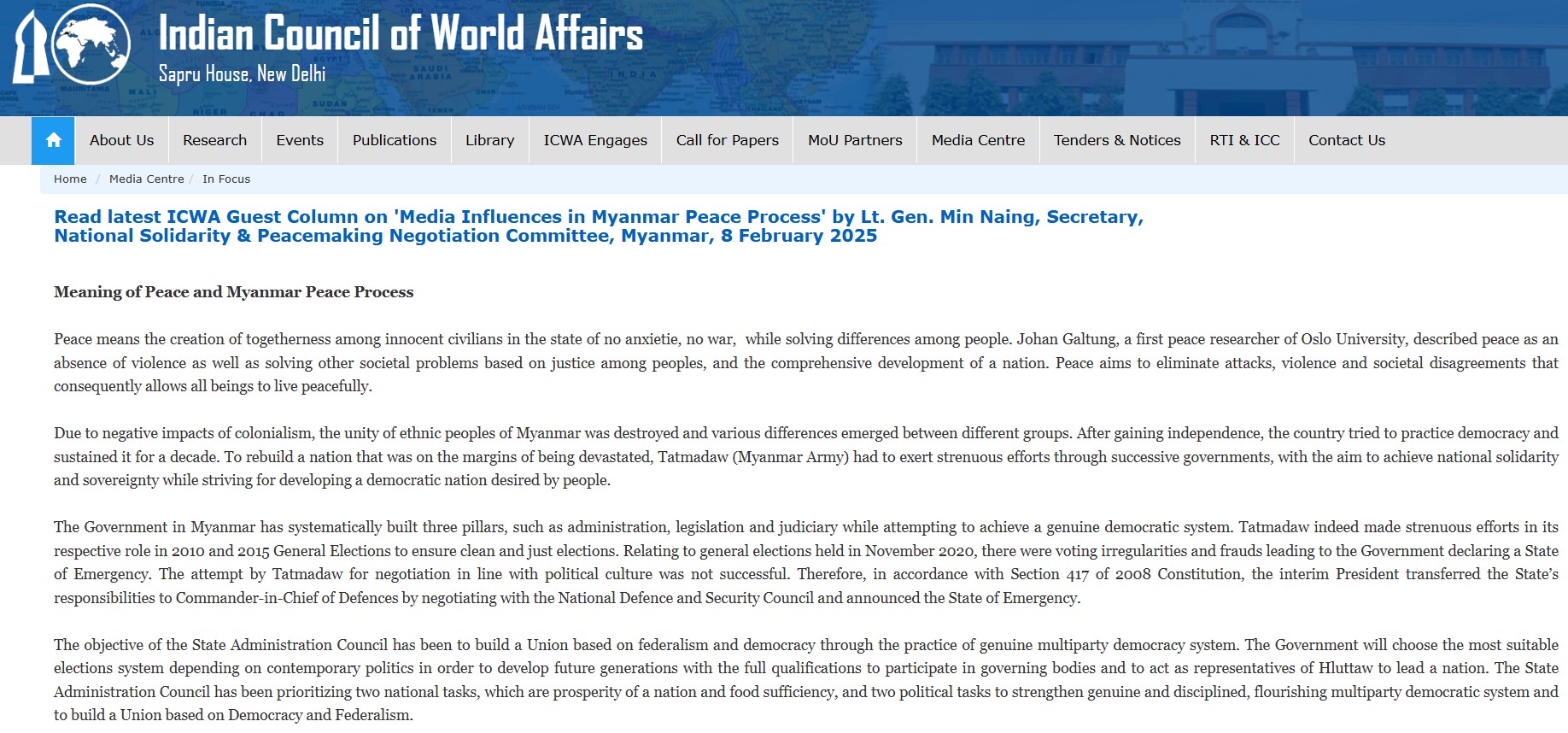 You are currently viewing Media Influences in Myanmar Peace Process