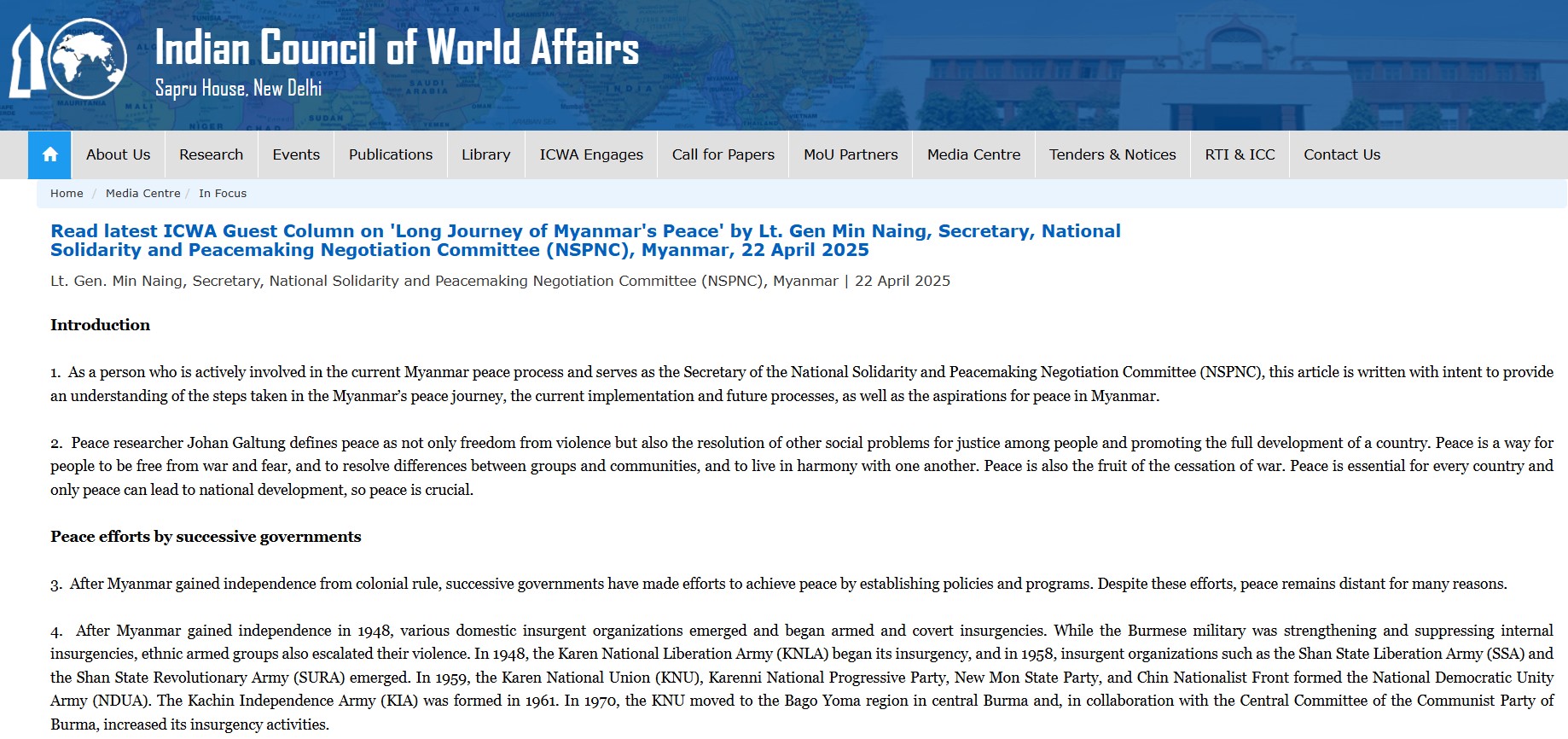 Read more about the article Long Journey of Myanmar’s Peace