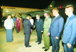 Read more about the article နိုင်ငံတော်စီမံအုပ်ချုပ်ရေးကောင်စီဥက္ကဋ္ဌ ဦးဆောင်သည့် မြန်မာအဆင့်မြင့်ကိုယ်စားလှယ်အဖွဲ့ ရုရှားဖက်ဒရေးရှင်းနိုင်ငံမှ မြန်မာနိုင်ငံသို့ ပြန်လည်ရောက်ရှိ (၁၀-၅-၂၀၂၅)