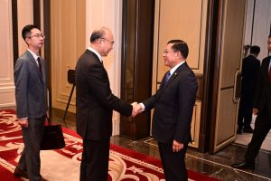 Read more about the article နိုင်ငံတော်လုံခြုံရေးနှင့် အေးချမ်းသာယာရေးကော်မရှင်ဥက္ကဋ္ဌ ဟေလုံကျန်းပြည်နယ် ပါတီအတွင်းရေးမှူးနှင့် တွေ့ဆုံဆွေးနွေး (၄-၉-၂၀၂၅)