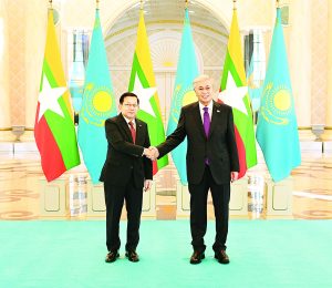 Read more about the article ပြည်ထောင်စုသမ္မတမြန်မာနိုင်ငံတော် ယာယီသမ္မတ ကာဇက်စတန်သမ္မတနိုင်ငံသမ္မတနှင့် တွေ့ဆုံဆွေးနွေး (၂၇-၉-၂၀၂၅)