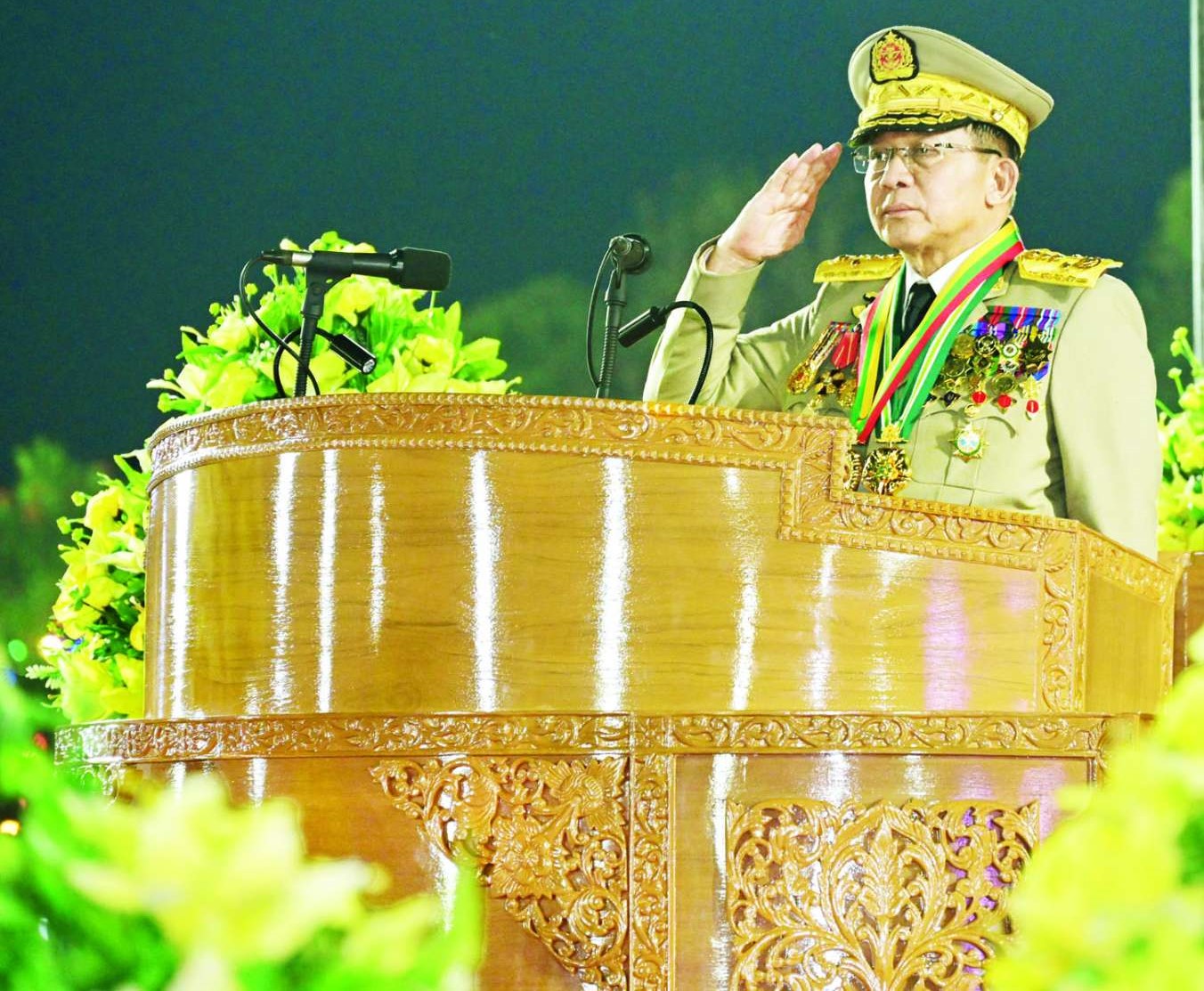 Read more about the article (၈၁) နှစ်မြောက် တပ်မတော်နေ့ စစ်ရေးပြအခမ်းအနား၌ တပ်မတော်ကာကွယ်ရေးဦးစီးချုပ် ဗိုလ်ချုပ်မှူးကြီး သတိုးမဟာသရေစည်သူ သတိုးသီရိသုဓမ္မ မင်းအောင်လှိုင် ပြောကြားသည့် မိန့်ခွန်း (၂၇-၃-၂၀၂၆)