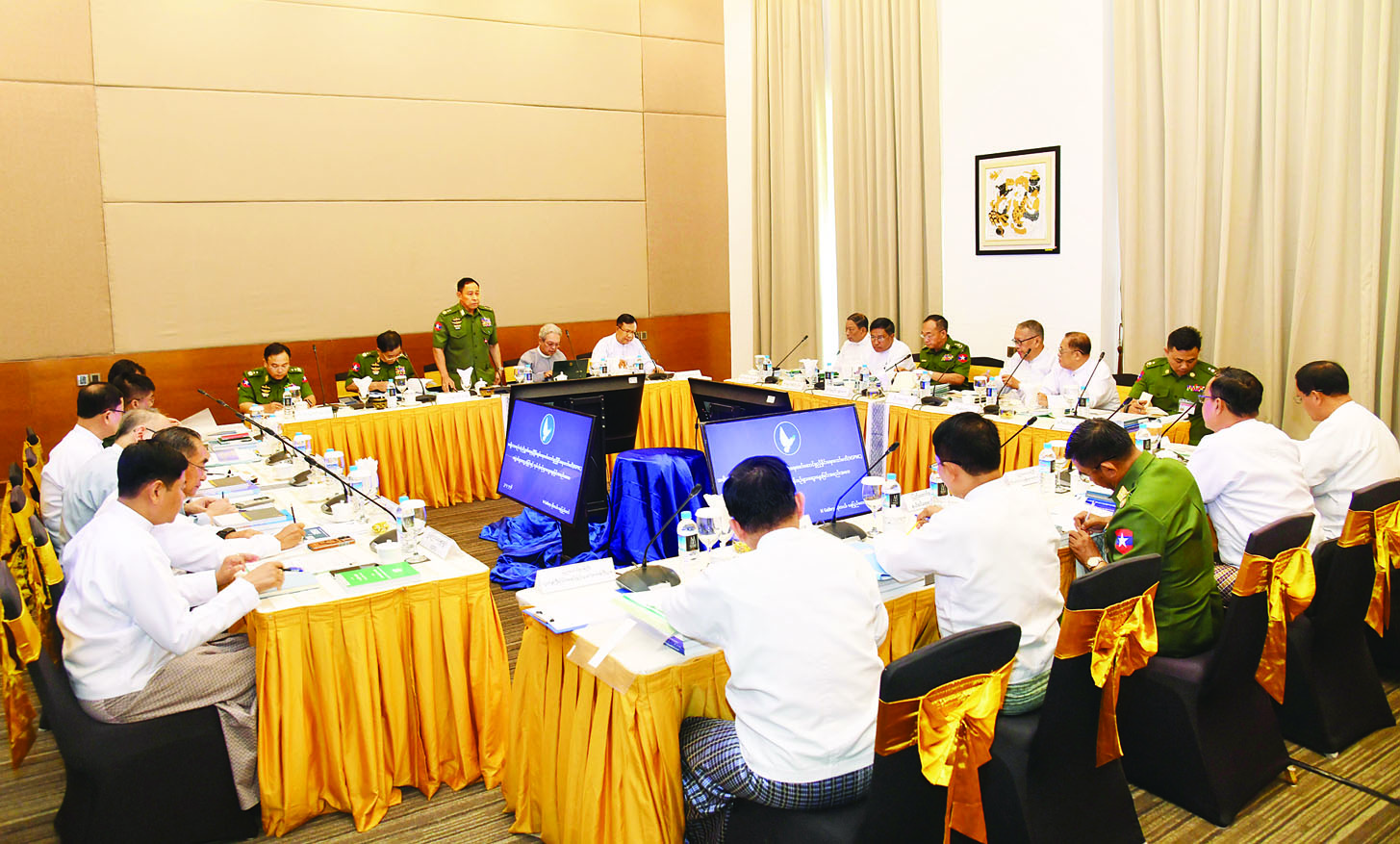 You are currently viewing အမျိုးသားစည်းလုံးညီညွတ်ရေးနှင့် ငြိမ်းချမ်းရေးဖော်ဆောင်မှုညှိနှိုင်းရေးကော်မတီ (NSPNC) အဖွဲ့ဝင်များတွေ့ဆုံ၍ လုပ်ငန်းစဉ်များ ဆွေးနွေး (၂၃-၄-၂၀၂၆)